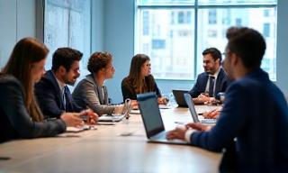 Team in a discovery meeting